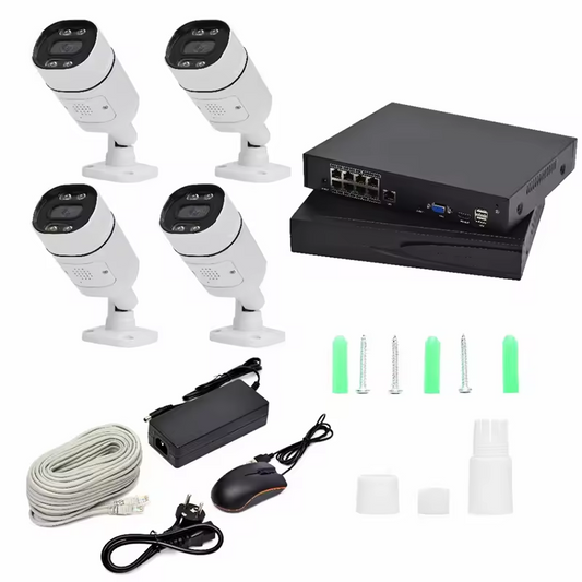 4CH NVR KIT Seetong 4 Channel Outdoor Camera System 4K POE NVR System 4CH 8MP Bullet Camera CCTV Kits