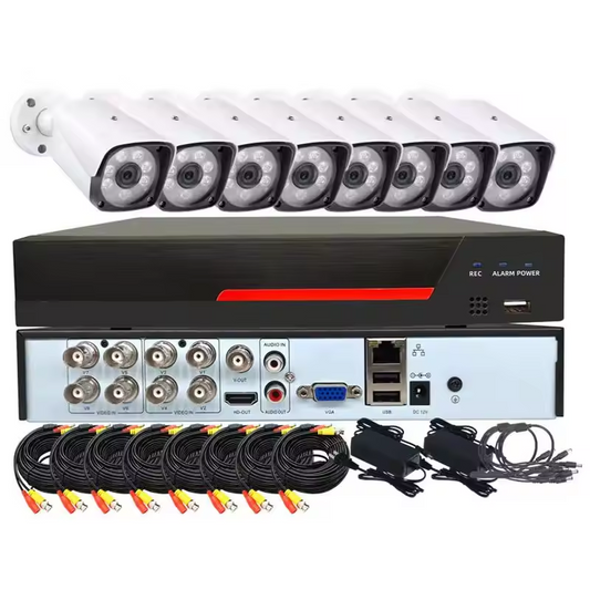 8CH AHD KIT 8Channel 1080P Full Color Night Vision AI 2MP AHD Camera Security System With DVR
