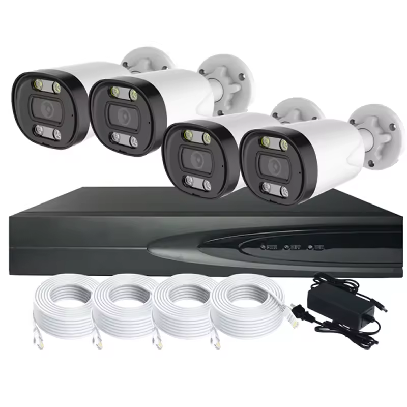 4ch NVR KIT 8.0Megapixel Bullet IP Network Security Full Color POE Home Smart HD CCTV Camera