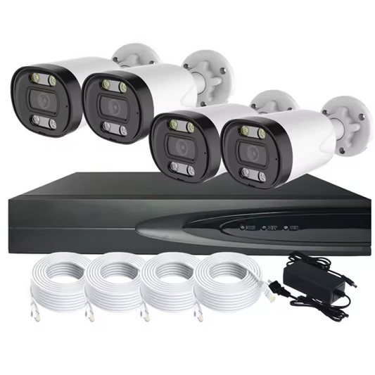 4ch NVR KIT 8.0Megapixel Bullet IP Network Security Full Color POE Home Smart HD CCTV Camera