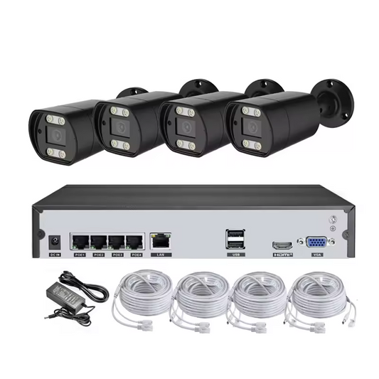 4CH NVR KIT 8mp Ip poe camera system 4ch 8ch poe nvr camera Kit set 4 8 channel nvr home security cctv system