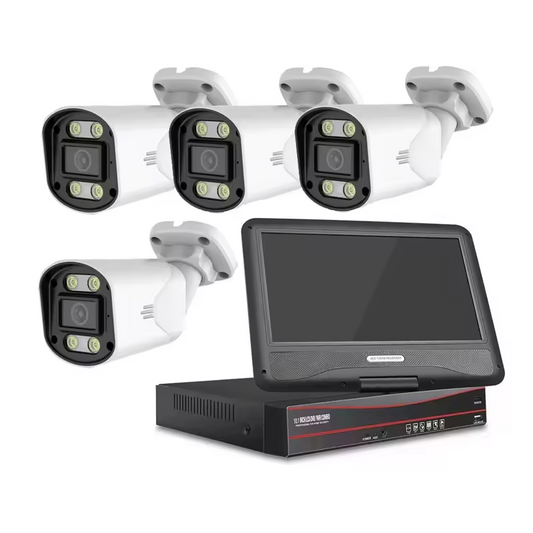 4CH NVR KITS Xmeye 10 inch Monitor POE NVR 4ch CCTV Video Recorder 4 Channel POE NVR Kit 5MP 2MP POE IP Camera Security System