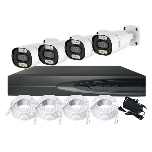 4 Ch NVR KIT 4.0 megapixel Seetong Surveillance Smart Security POE Camera System with Dual light